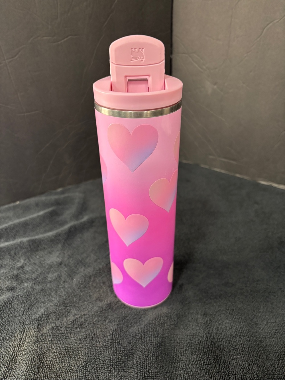 16oz NWT Stanley Pink & Purple Gradient Heart Travel Tumbler - Picture 4 of 6